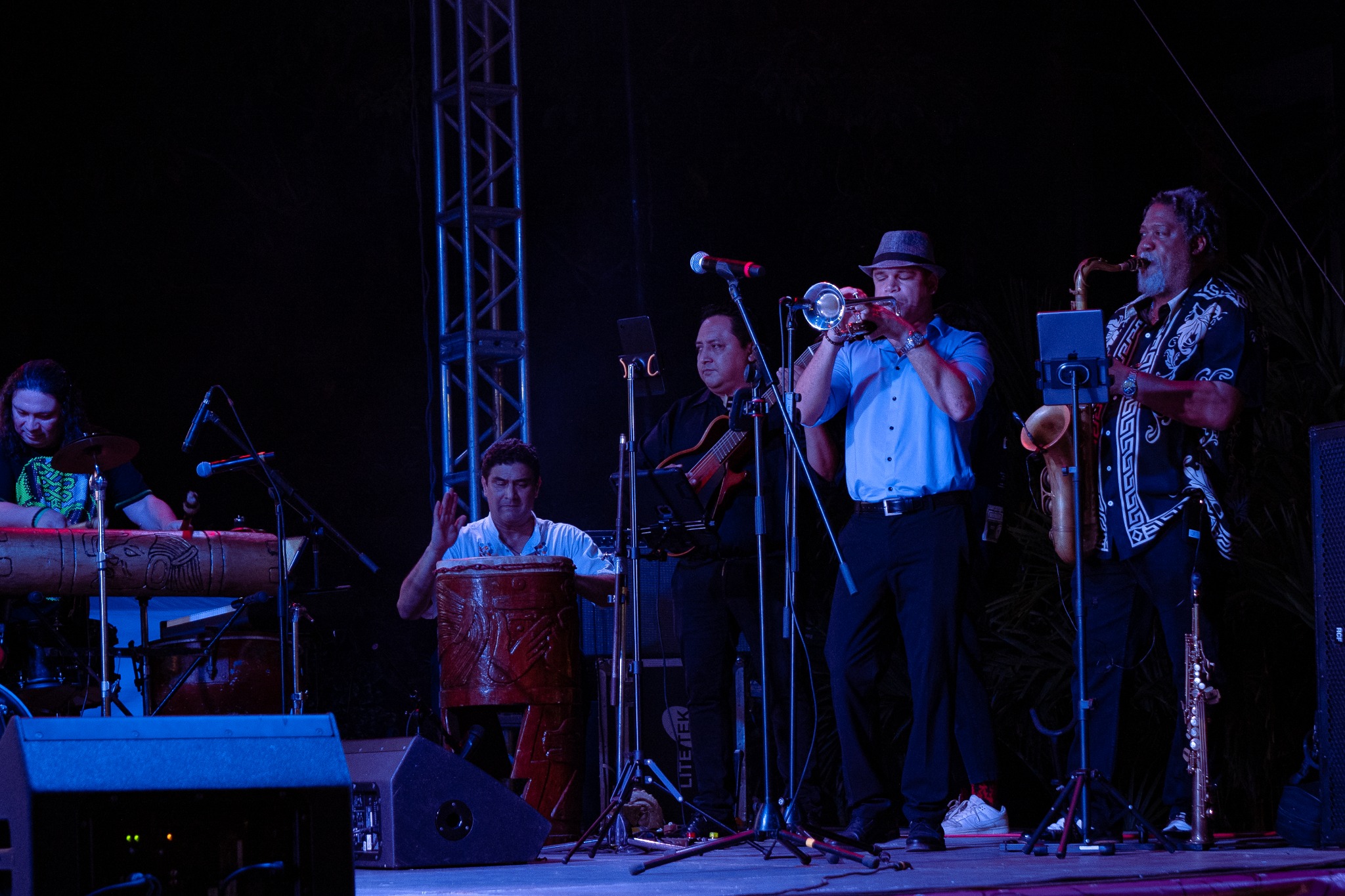 Percussion and instruments in concert