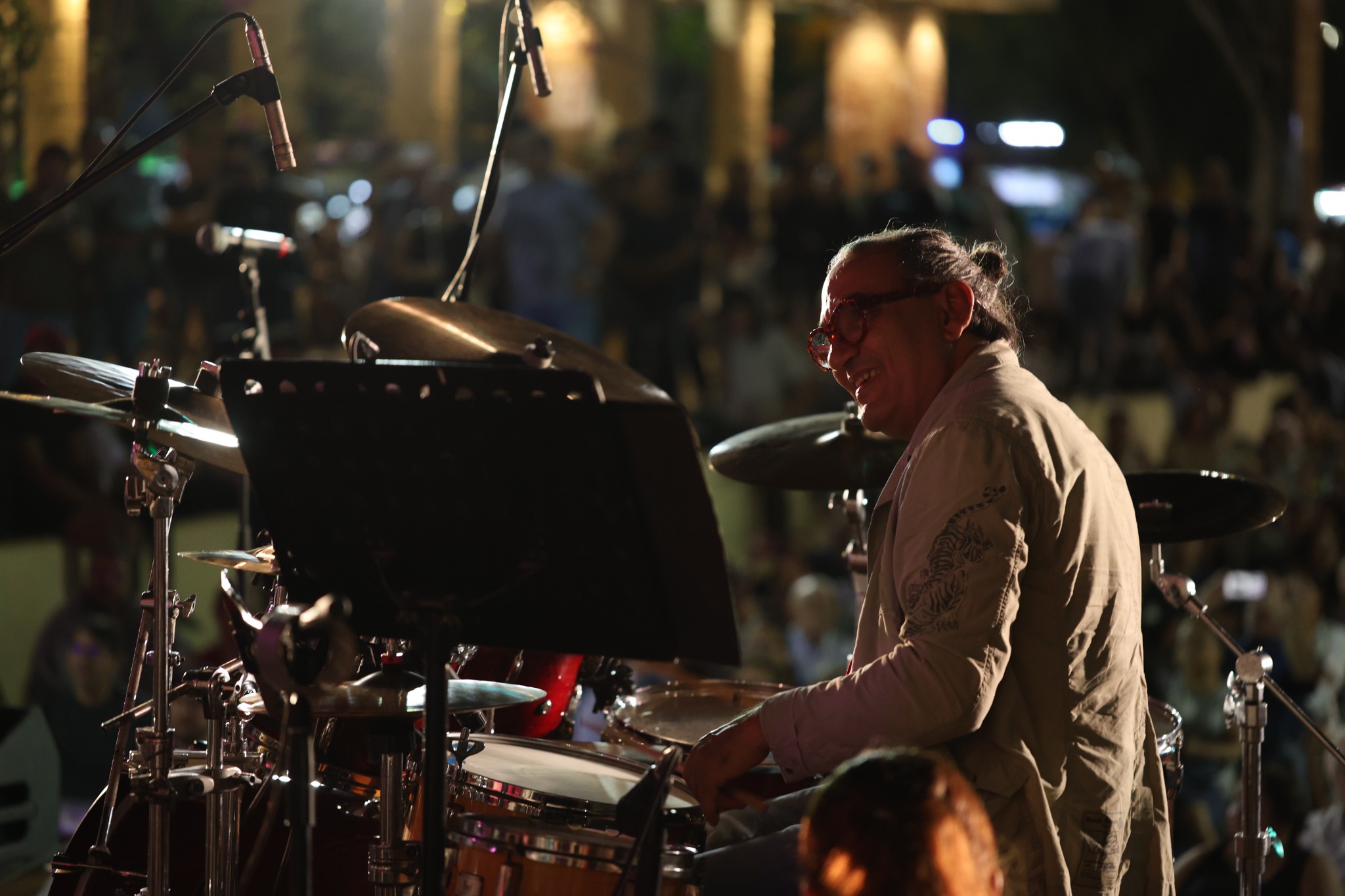 The band during a performance